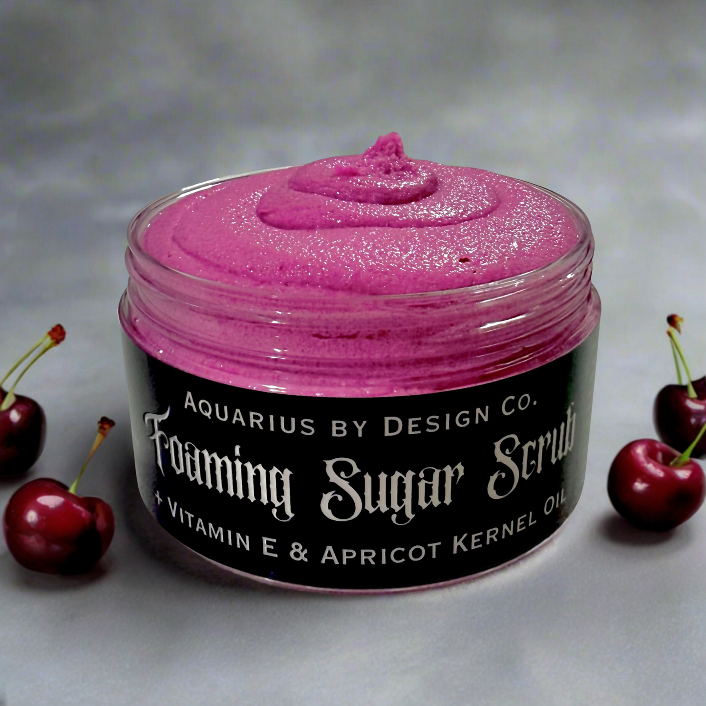 Femme En Rouge • Foaming Sugar Body Scrub • Black Cherry + Saffron + Ambergris + Spices