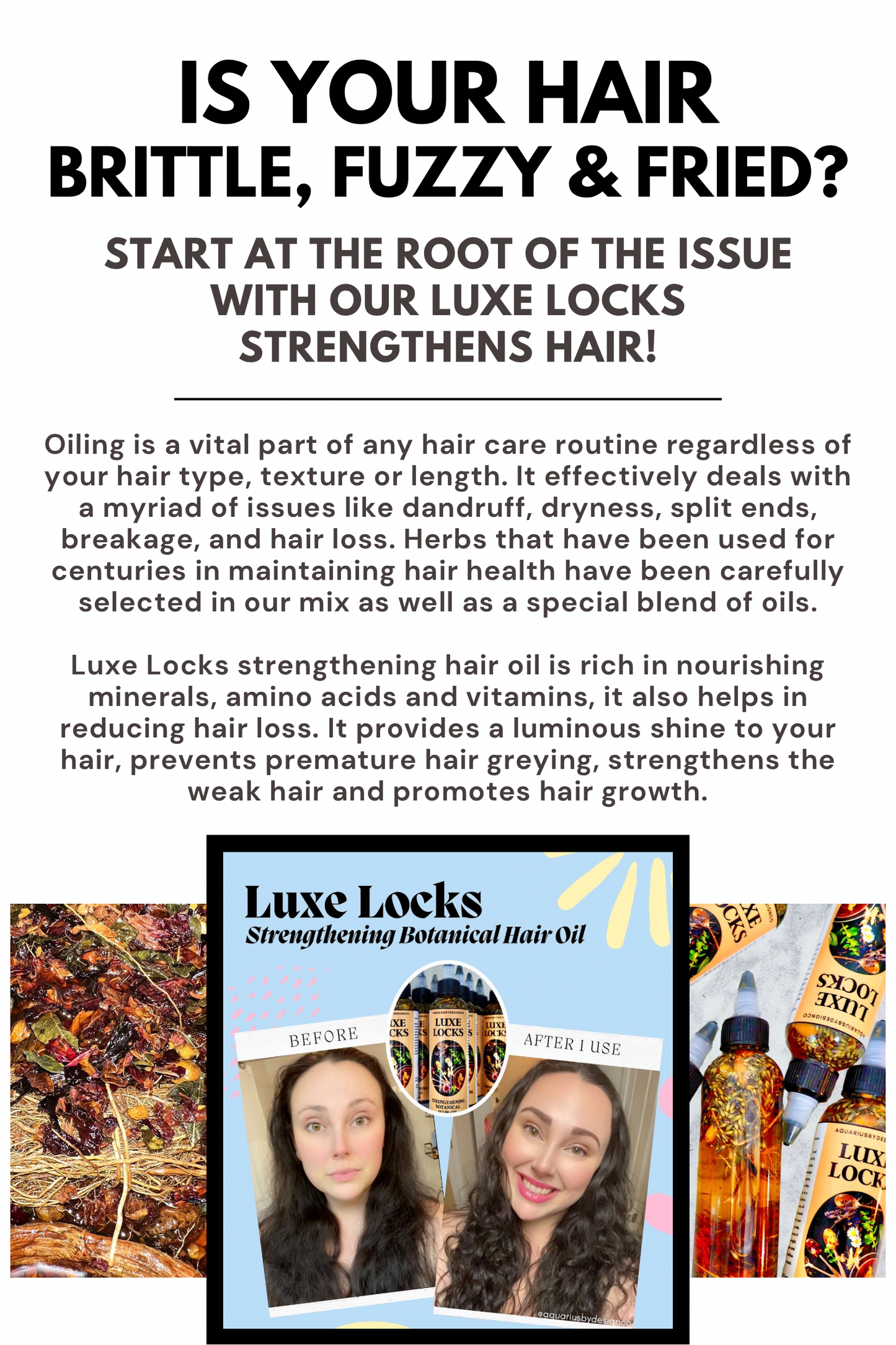 Luxe Locks Strengthening Hair Oil