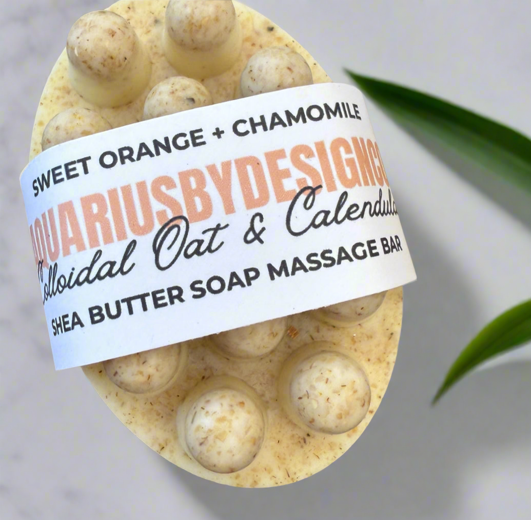 Colloidal Oat & Calendula Soap Massage Bar - Sweet Orange & Chamomile