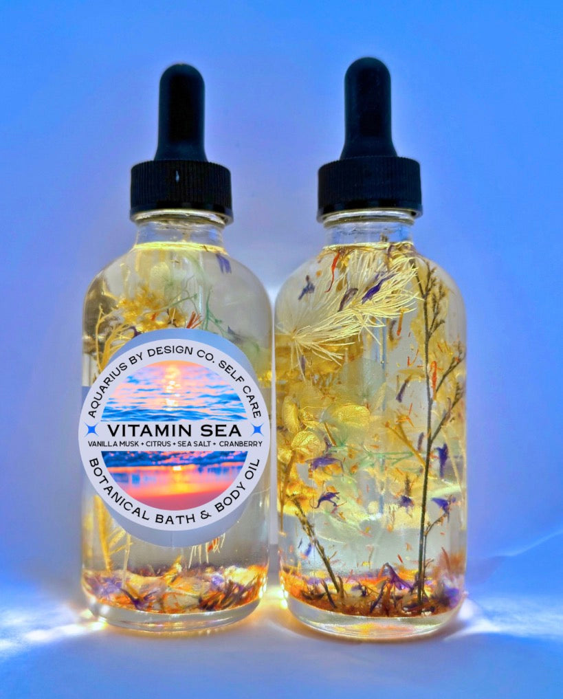 Vitamin Sea • Botanical Bath & Body Oil • Vanilla Musk + Citrus + Sea Salt + Cranberry