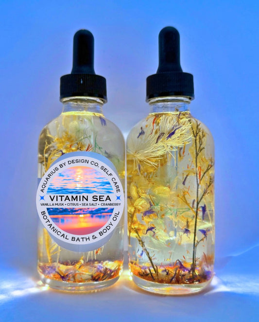 Vitamin Sea • Botanical Bath & Body Oil • Vanilla Musk + Citrus + Sea Salt + Cranberry