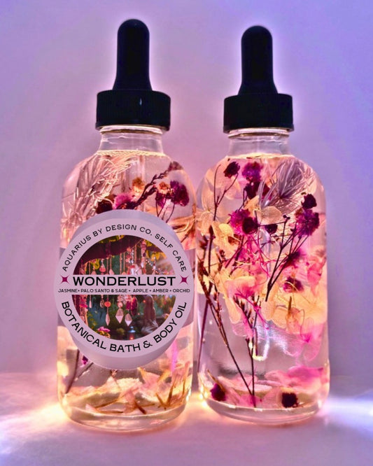 Wonderlust • Botanical Bath & Body Oil • Jasmine + Palo Santo + Sage + Apple + Amber + Orchid